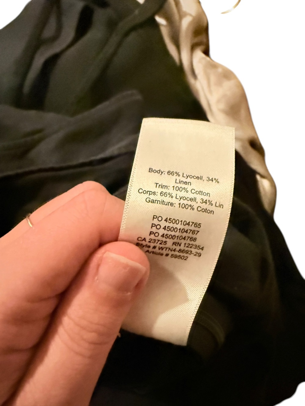 Wilfred Brax Jumpsuit Black Linen Blend Size 8 Aritzia - Picture 5 of 5